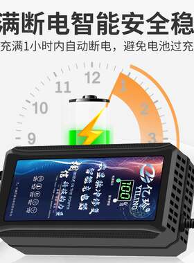 金彭三轮车充电器60V电动两轮铅酸电瓶48V断电数显72伏通用大功率