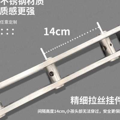 定制304不锈钢室内别墅室外楼梯扶手定制家用阳台穿拉丝立柱栏杆