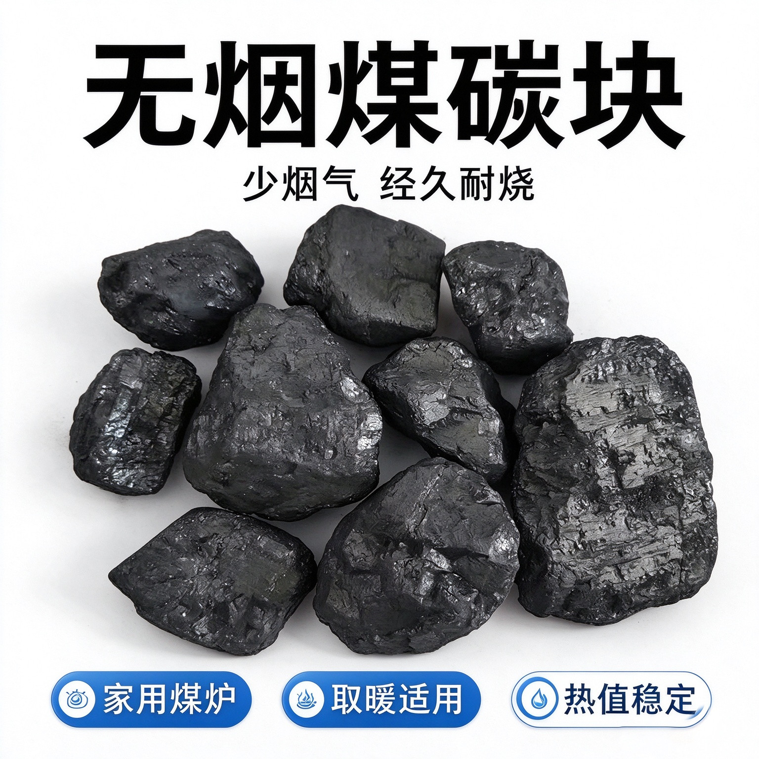 无烟煤块锅炉取暖烤火耐烧包邮