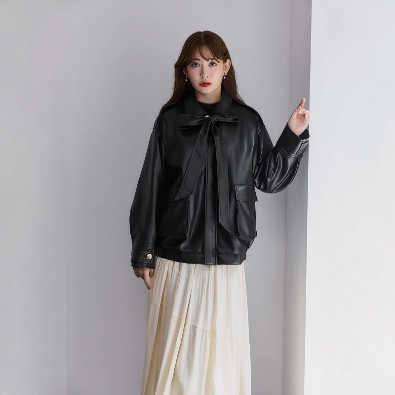 Her lip to官方正品系带两穿皮衣外套【日本直邮不 退 换】质感