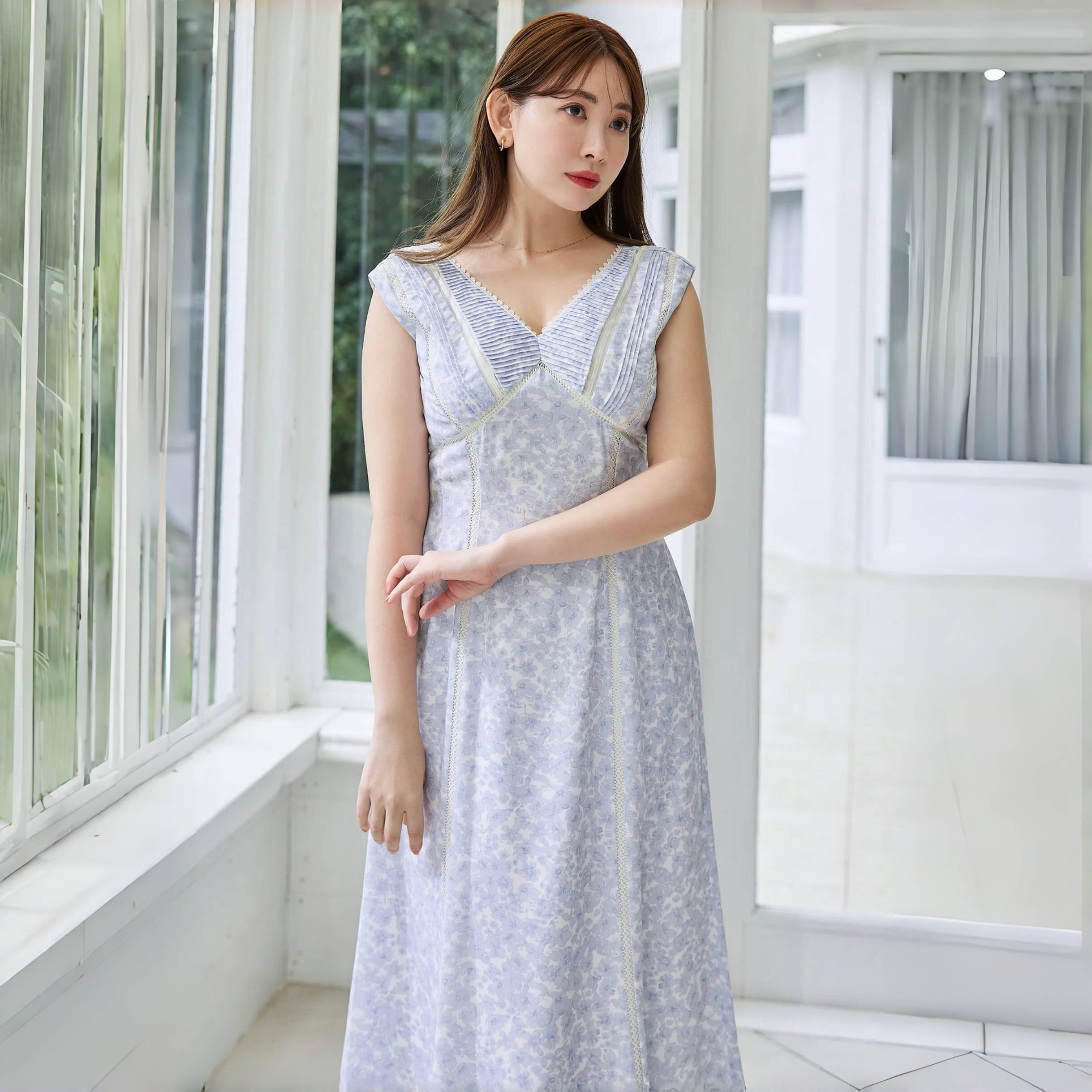 Her lip to官方正品蕾丝边碎花连衣裙【日本直邮不 退 换】优雅