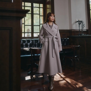 Her lip to 汉密尔顿羊毛大衣 气质长款优雅百搭休闲通勤简约