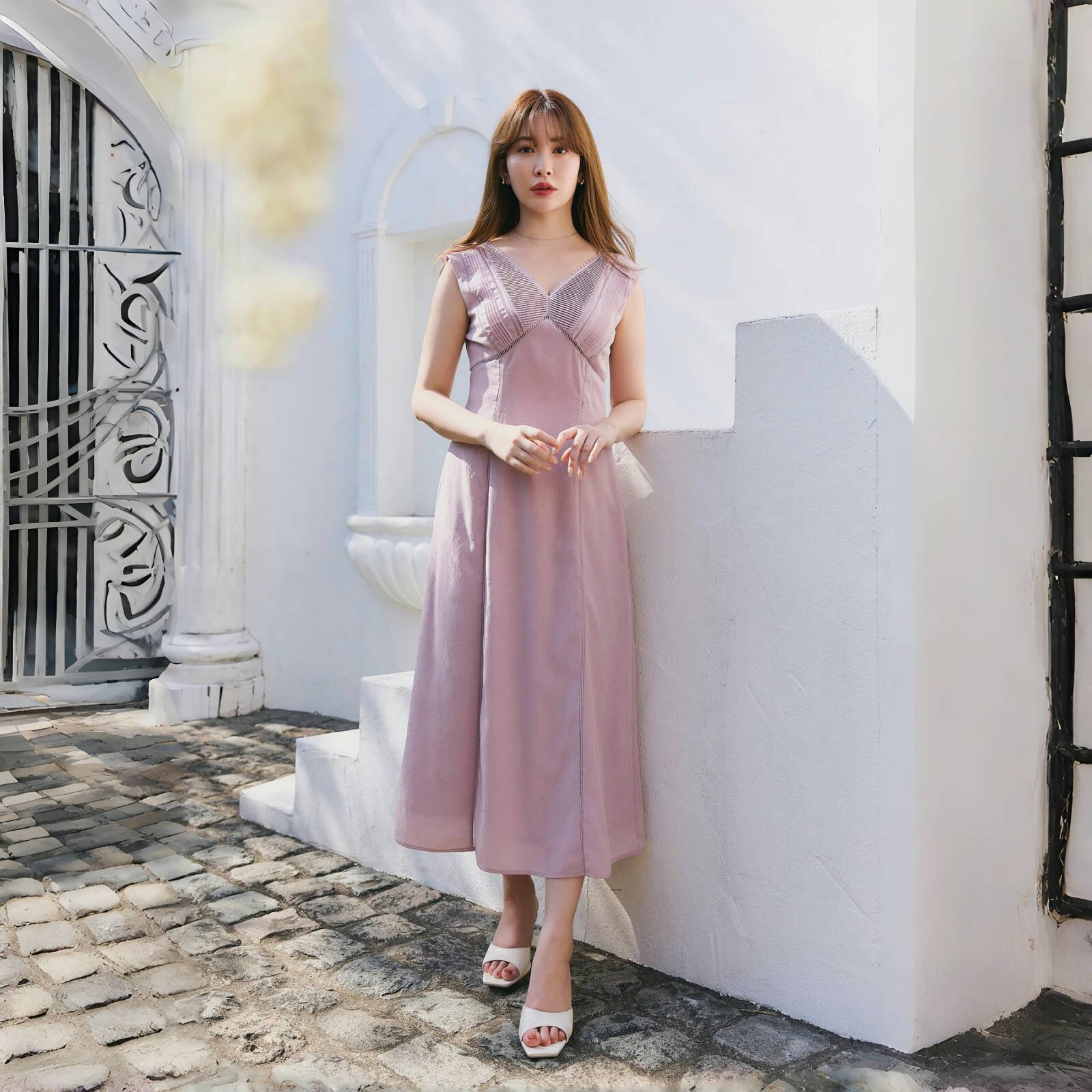 Her lip to官方正品蕾丝边饰提花连衣裙【日本直邮不 退 换】优雅