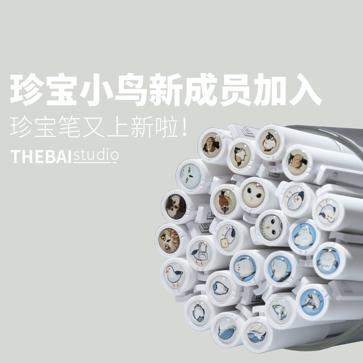 特尔湃THEBAI鸟系列珍宝中性笔0.5黑学生办公尺子小肥啾夜师傅