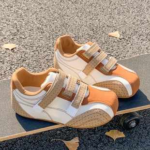 懒人魔术贴芭蕾德训鞋女2026新款今年流行爆款百搭小众设计勃肯鞋