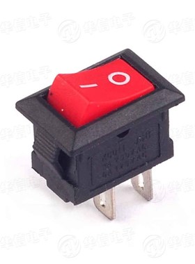 10*15MM 船型开关 红色 2脚2档 翘板开关 3A 250V KCD1-11