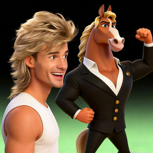 马飞扬COS假发欧美朋克动漫Cosplay假毛马副市长头套 疯狂动物城