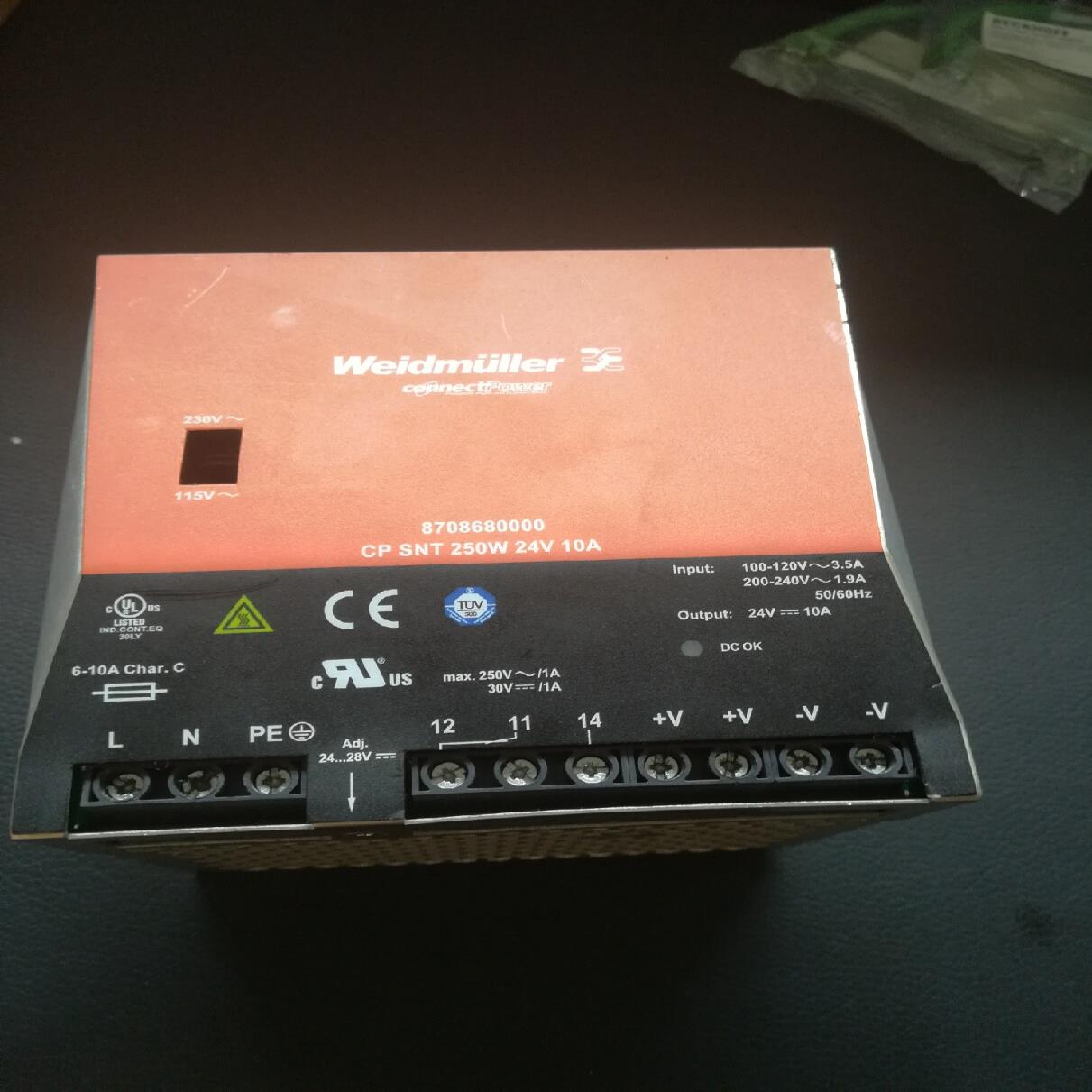 魏德米勒开关电源CP SNT 250W 24V 10A