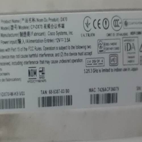 思科 cp-dx70 视频会议终端