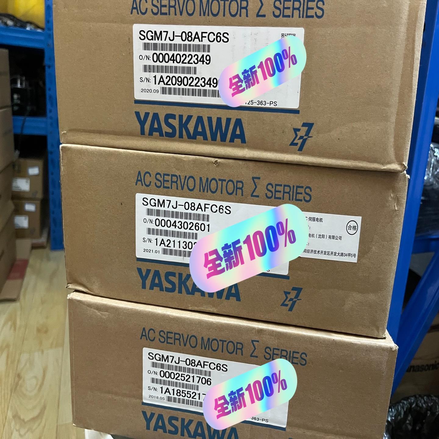 全新原装安川750W伺服电机SGM7J-08AFC6S，