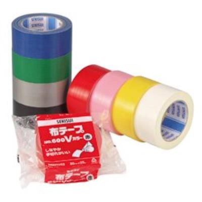 SEKISUI/積水 布胶带 NO.600V 50MX25M 黑白绿红银蓝黄粉