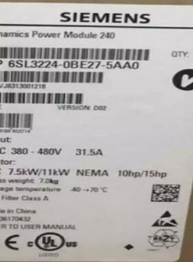 （设备配件）西门子SINAMICS G120 功率模块 PM240 带集