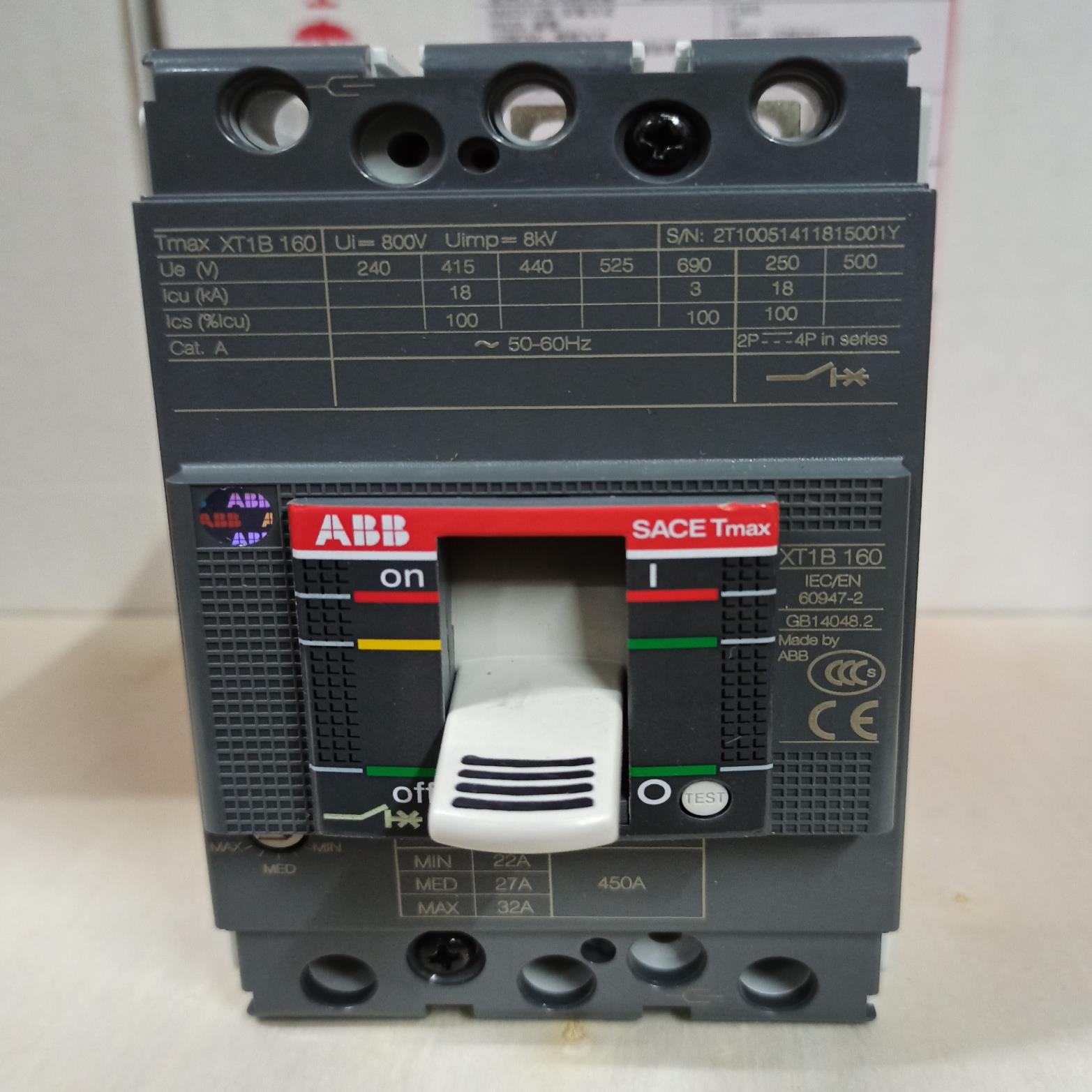 塑壳断路器XT1N160/16-160A  3P