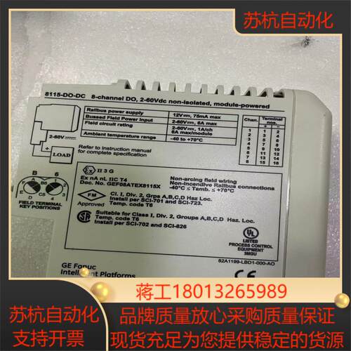 GE模块8115-DO-DC功能成色如图所示需要者