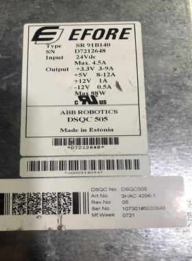 [德峰]ABB 机器人电源   EFORE  SR91BI40