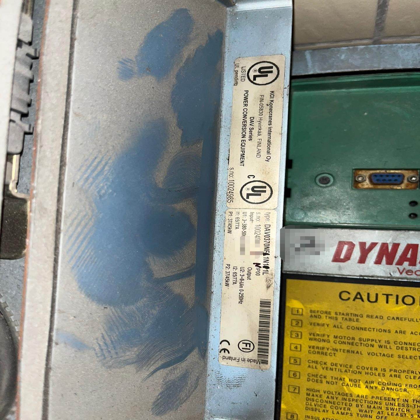 （设备配件），变频器科尼DAV037起重机