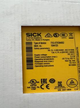 西克fx3-xtio84002   订货号1044125。
