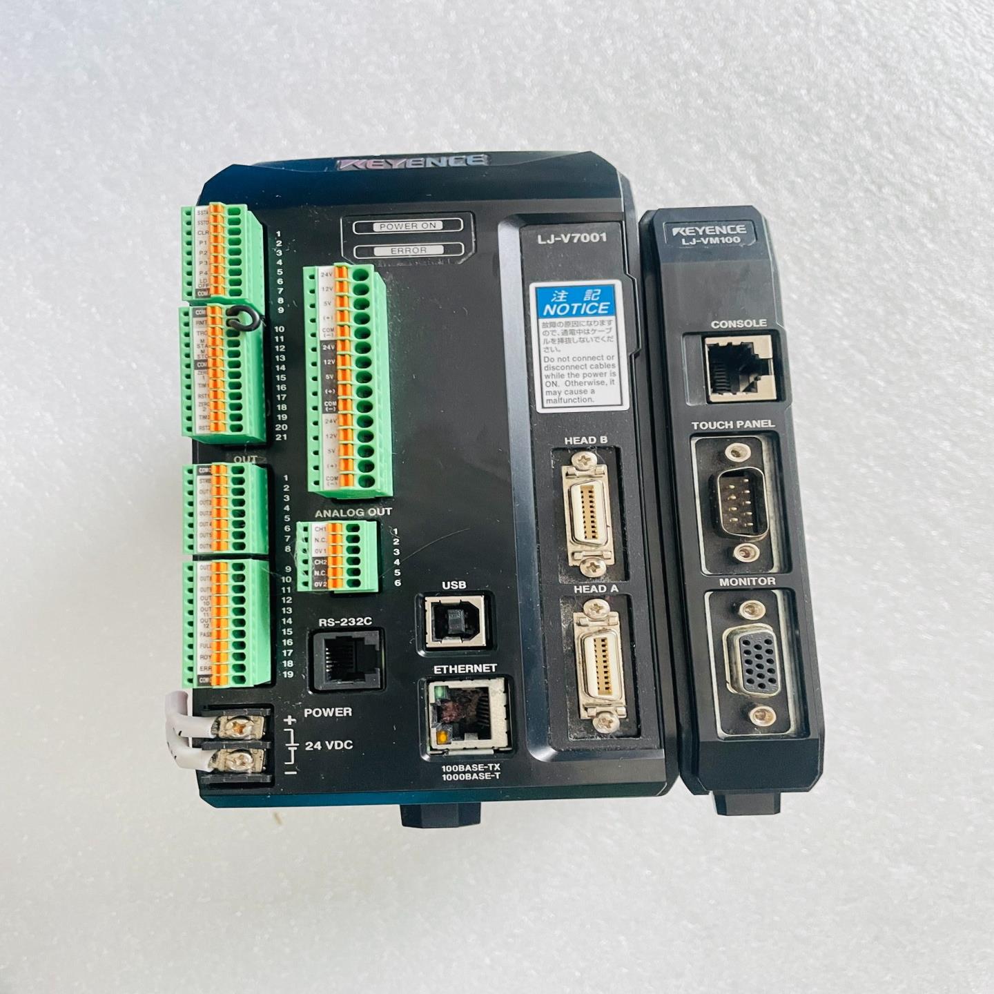 (设备配件)基恩士视觉控制器LJ-V7001和LJ-Vm100模块成色如