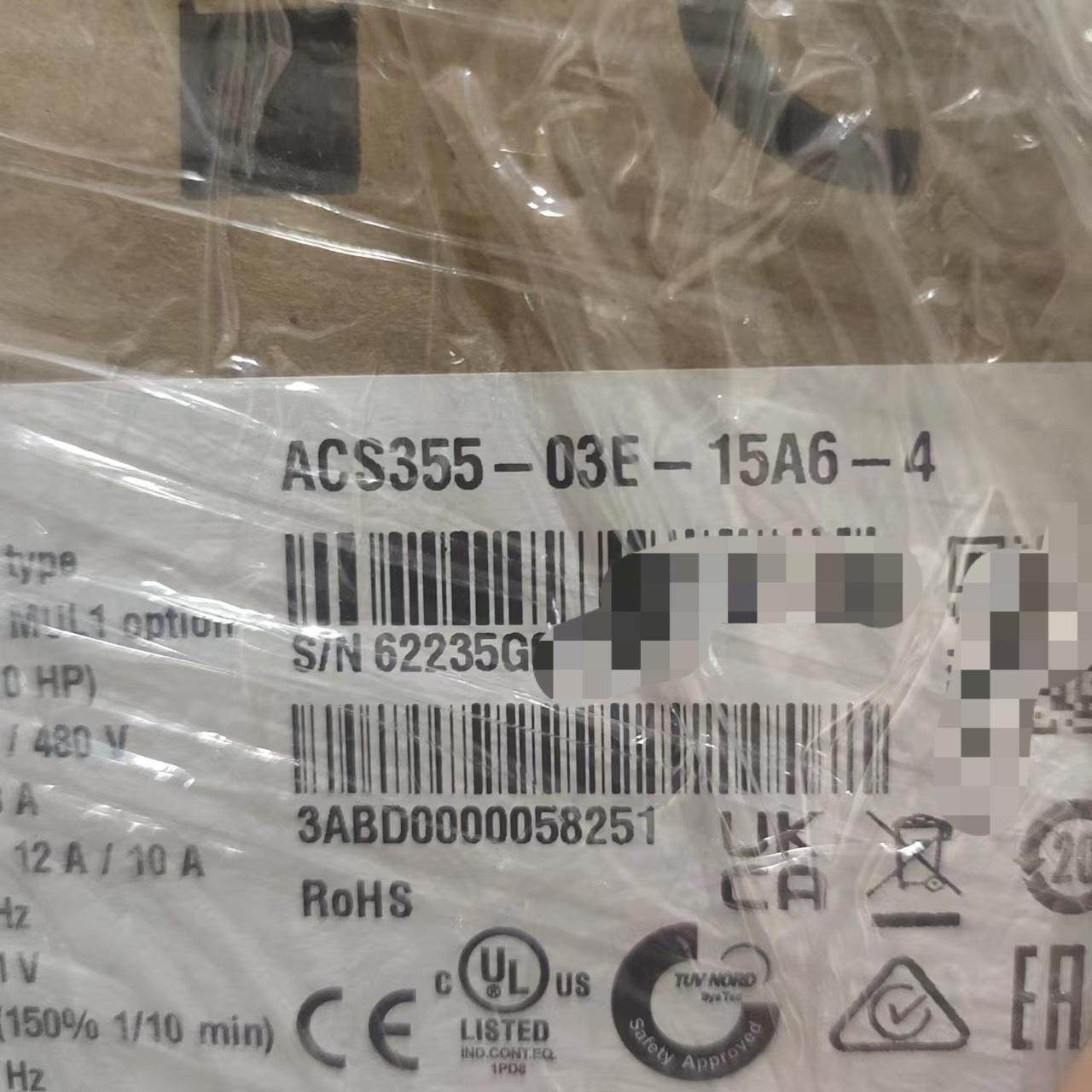 变频器ACS355-03E-15A6-4 7.5kw