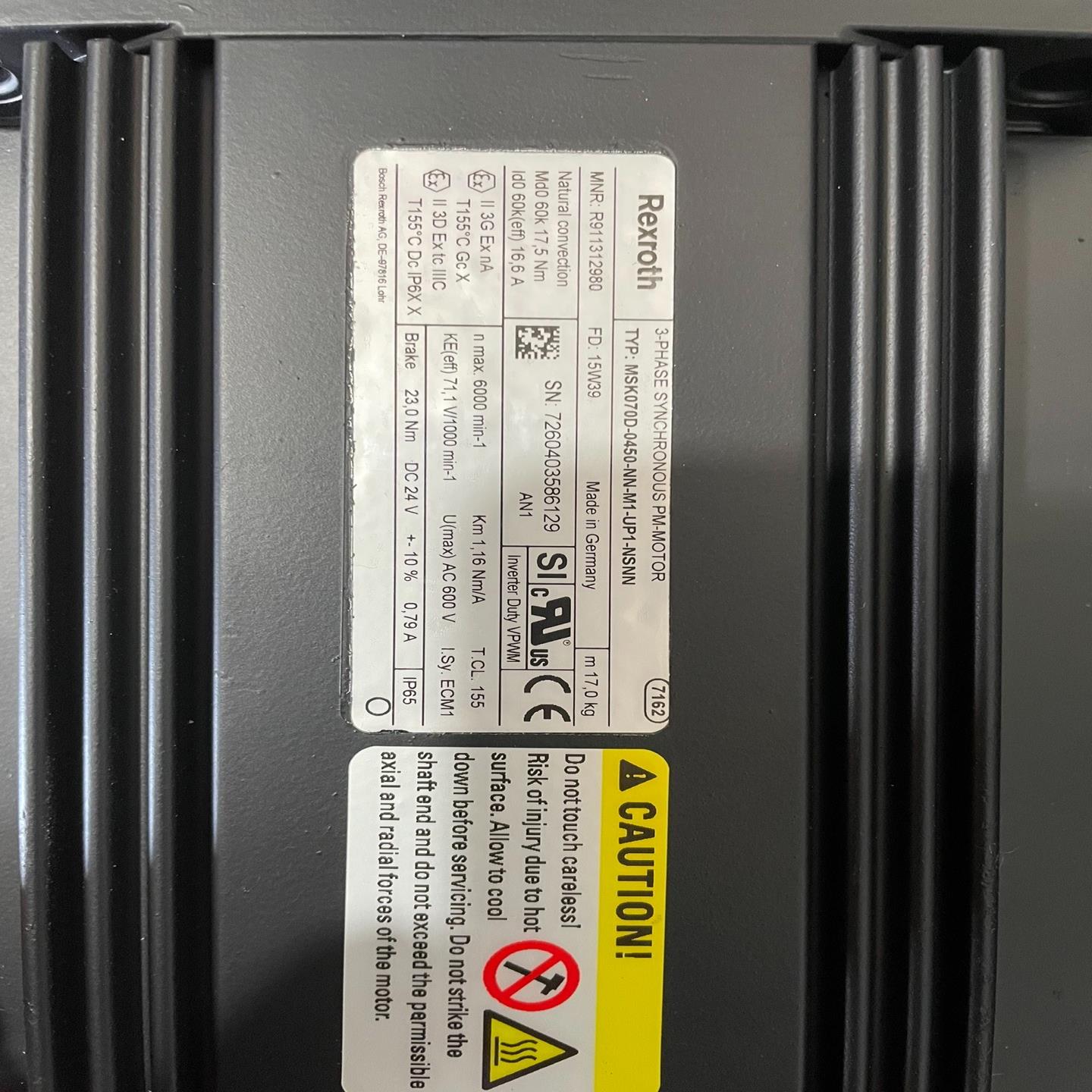 【汇生】力士乐电机 MSK070D-0450-NN-M1-UP1-N【议价】