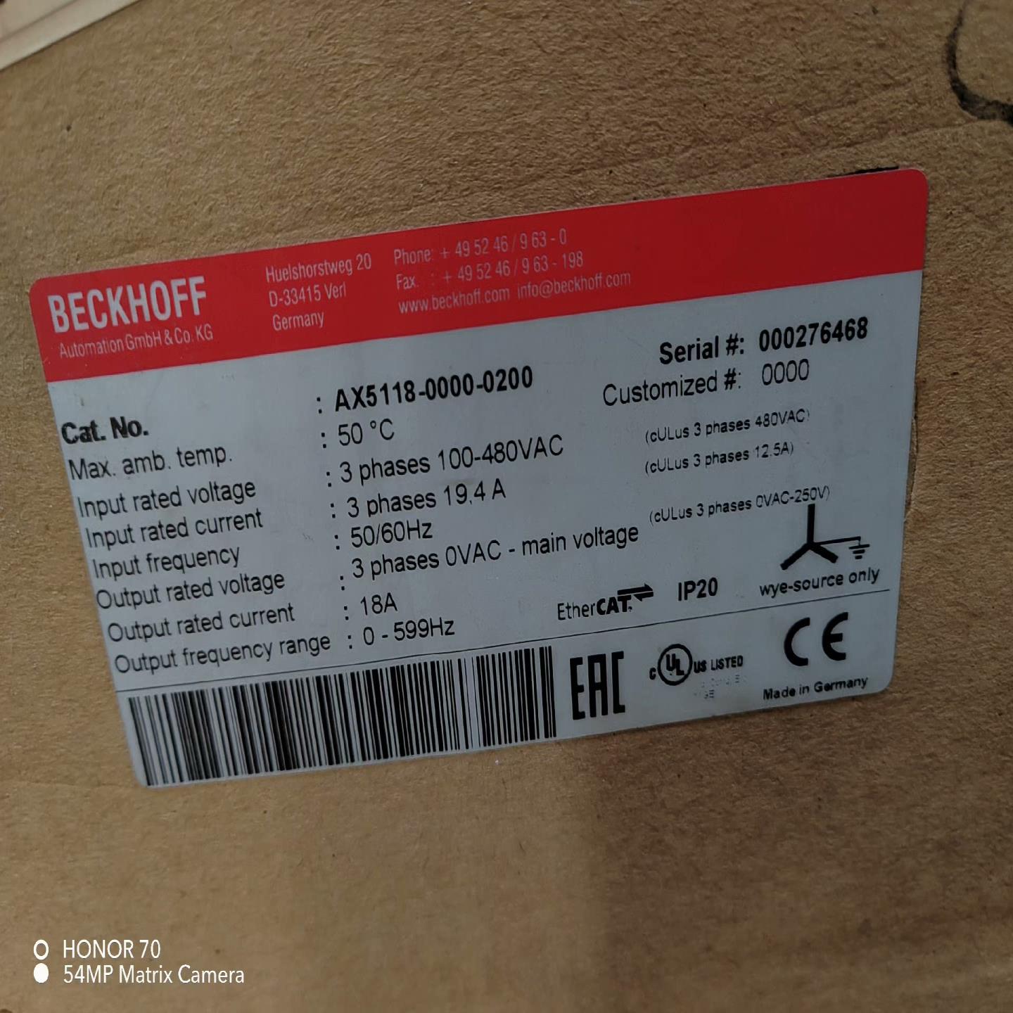 （设备配件）BECKHOFF