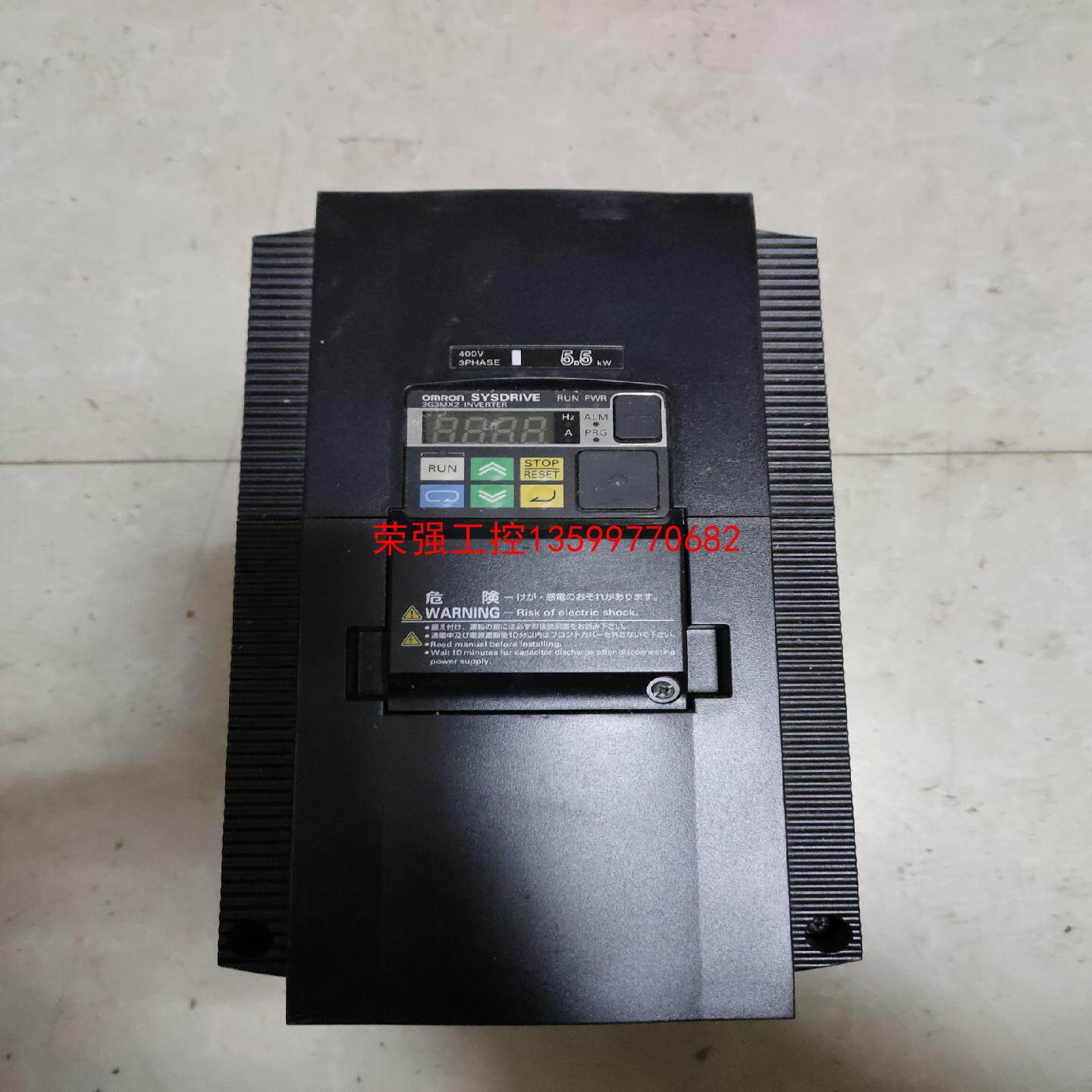 【荣强工控】二手拆机，欧姆龙变频器5.5KW 380V