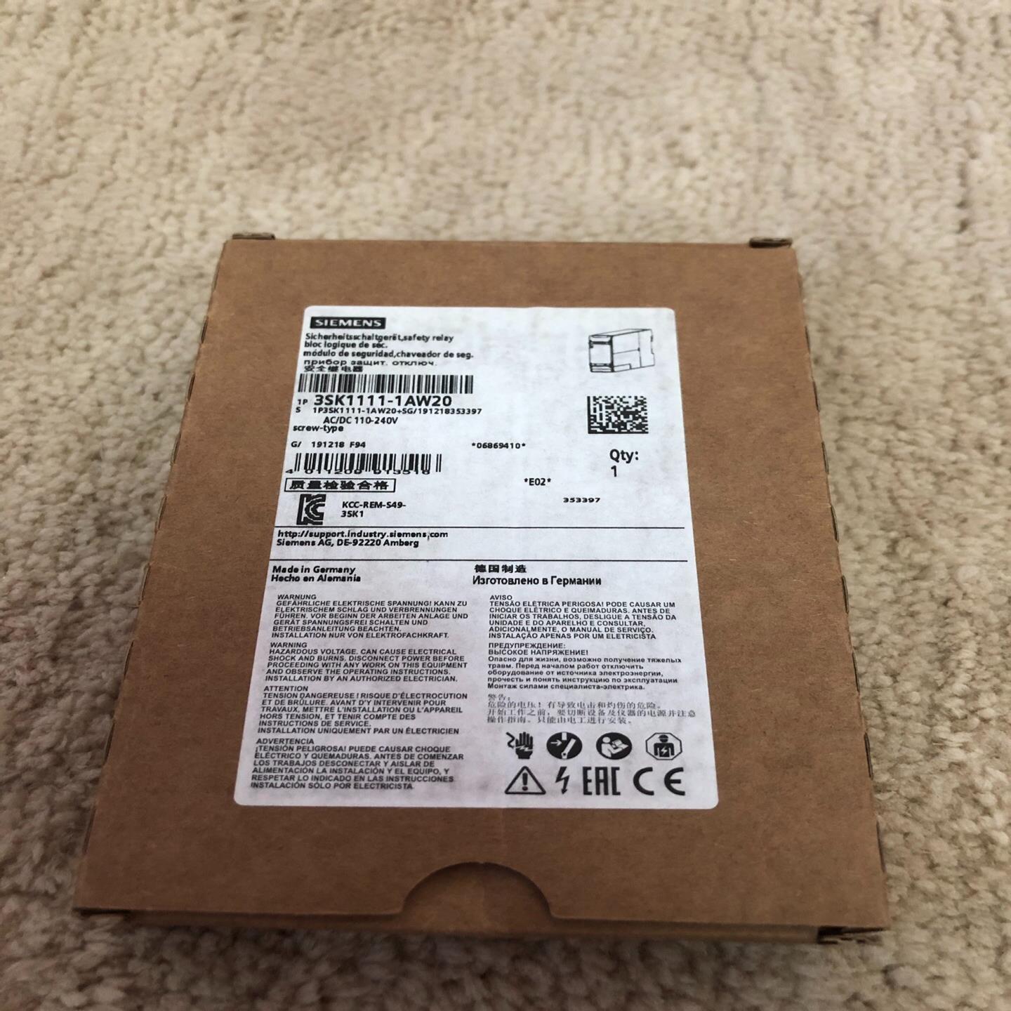 （设备配件）西门子安全继电器3SK1111-1AW20