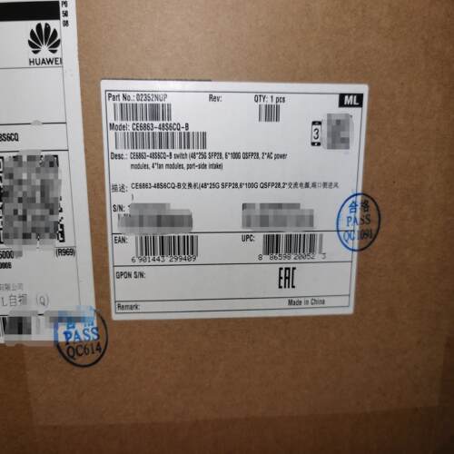 （设备配件）CE6863E-48S6CQ交换机(48*25G SFP28