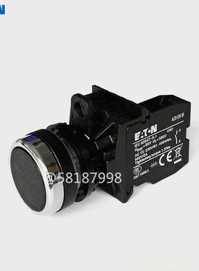 A22-RD-01/K10 黑色自复位按钮普通平头带1组辅助EATON