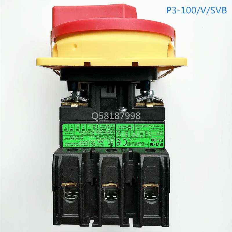 P3-100/V/SVB P3-100/V/SVB-SW负荷隔离开关后部安装100A