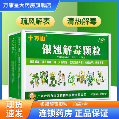 【十万山】银翘解毒颗粒15g*10袋/盒