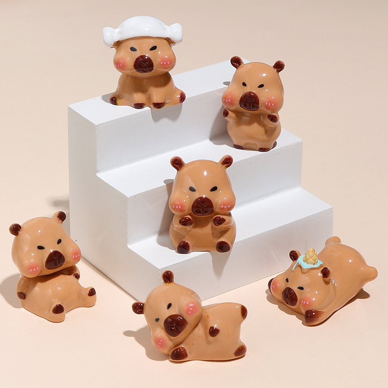 卡皮巴拉立体卡通树脂公仔diy