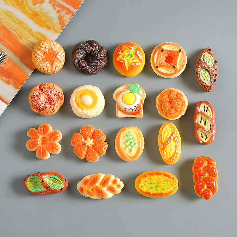面包仿真食玩奶油胶diy洞洞鞋扣