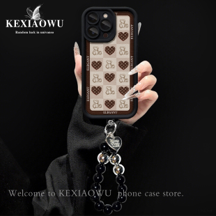 格子爱心小熊适用vivoy300t清新x100s天眼s200至尊版贴皮y37/y78防摔iqoo12手机壳iqooz8全包iqooneo9保护套