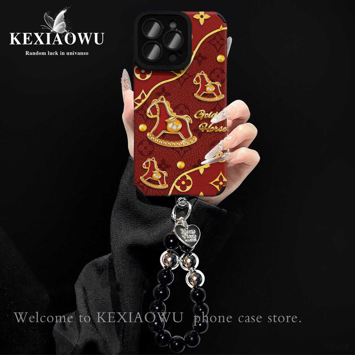 适用vivoy500鎏金木马x80/x90瞳眼s18pro羊皮y78防摔iqoo13手机壳x200pro国风国潮手链iqooneo9手机保护套,3C数码配件,手机保护套/壳,淘宝优惠券,粉丝福利购,淘宝优惠卷