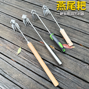 拔草神器耙子小铲子野菜园艺耙除草工具勾草不锈钢起草韭菜割草刀