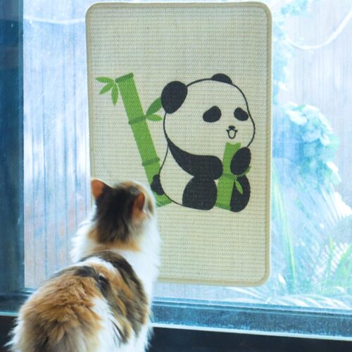 返野funfield竹抱平安熊猫猫抓垫天然剑麻健康无虫耐磨不掉屑