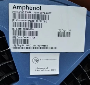 Amphenol安费诺U10-B074-200T Slim SAS 8i 74Pin SFF-8654连接器