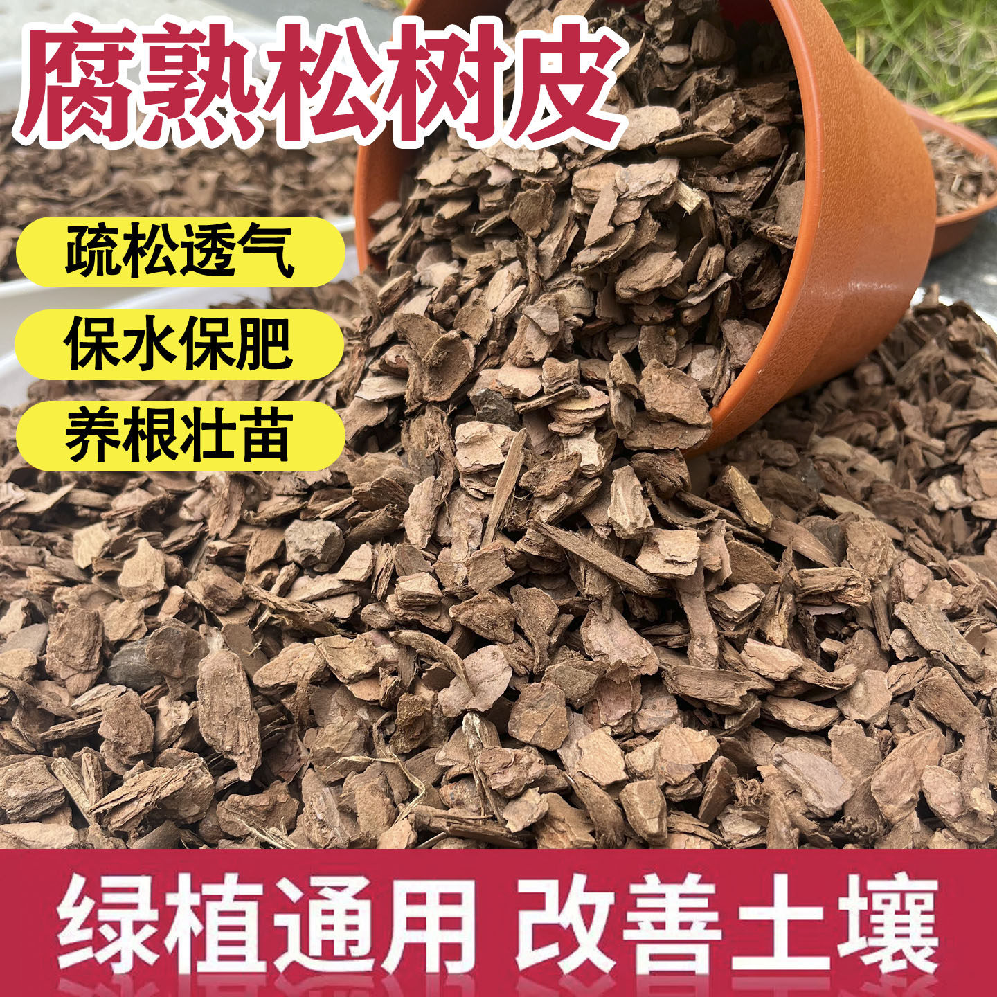 兰花专用松树皮发酵腐熟