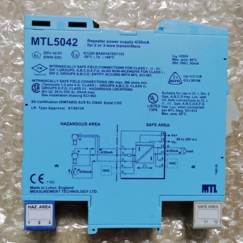 MTL5042信号隔离器，英国，4-20mA重复器电 ~议价