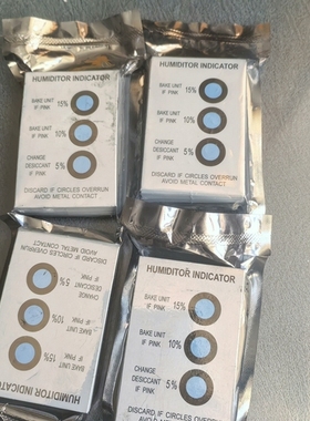 湿度卡蓝色5/10/15点温湿度指示卡环保褐色无钴湿度卡PC ~议价