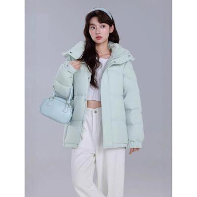 亮世秋新款羽绒服男女短款加厚立领面包情侣宽松中戏官方旗舰店