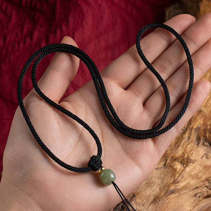 和田玉挂脖吊坠绳佛牌黄金挂绳