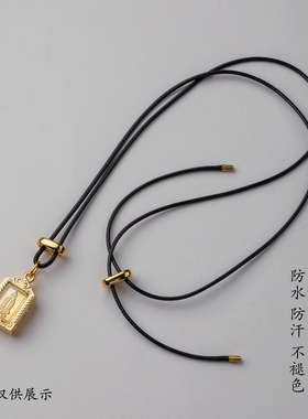 男士蜡绳黑色皮绳项链绳蜡皮绳简约挂件项链绳不掉色情侣DIY配件