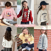 休闲宽松圆领套头衫 Yumi妈 儿童卡通可爱卫衣女童韩版 25A076