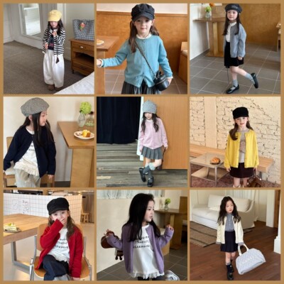 Yumi妈儿童针织女童舒适毛衣