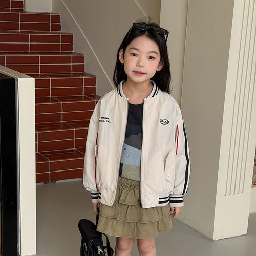 Yumi妈儿童机车字母夹克