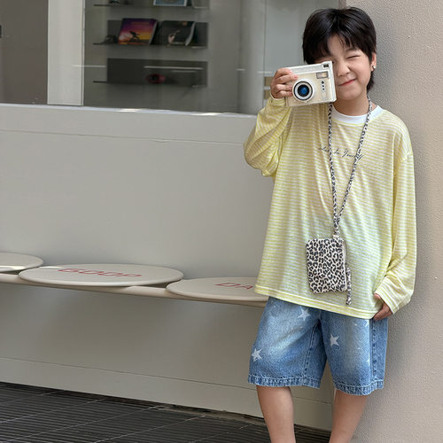 男女童夏季条纹空调衫