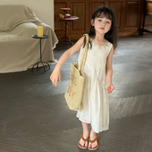 度假风连衣裙质感天丝条绣花公主背心裙 Yumi妈 女童夏季 25E026