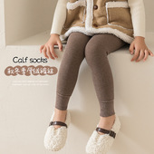 Yumi妈儿童冬季 24Z168 打底裤 加绒九分裤 女童复合一体裤